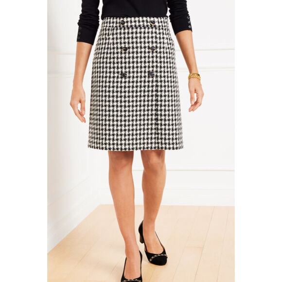 Talbots Houndstooth A-Line Skirt and Vest 2pc Set Women Sz 12 - Picture 13 of 16